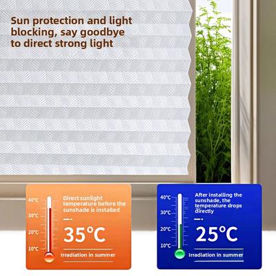 1PC Tenda in Poliestere Decorazioni per la Casa Semi-Oscurante Tende per Finestre Non Tessuto Foglia Pieghettata Tenda a Pacchetto 60/90x180cm