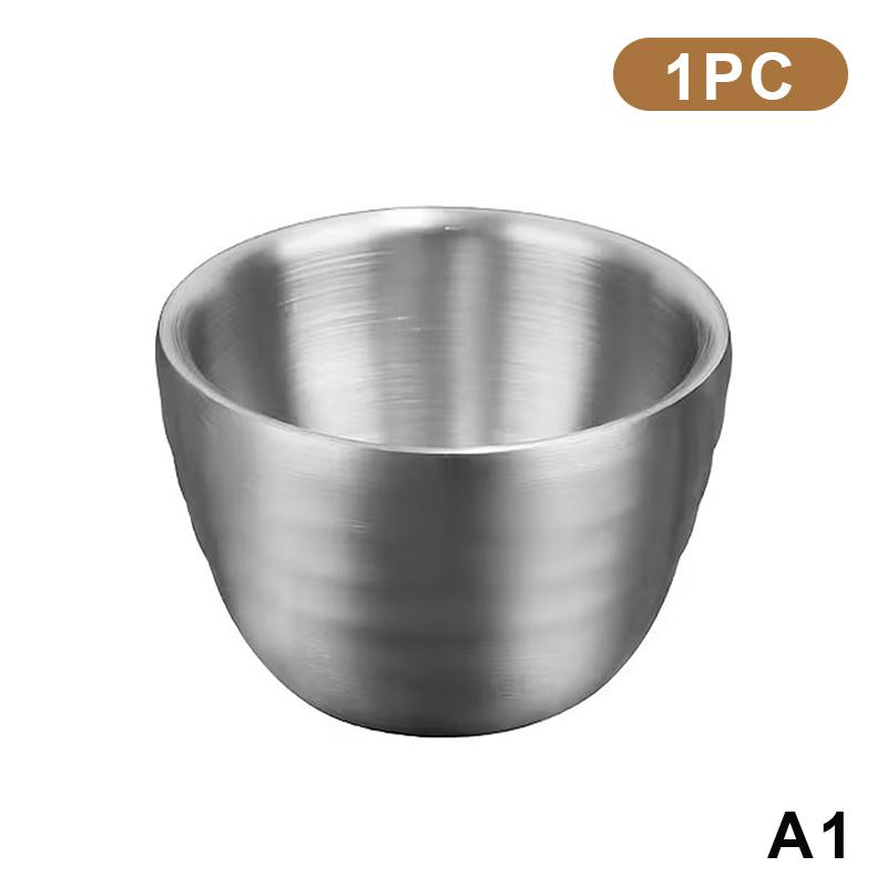 

50Ml Mini Espresso Cup/Italian Extraction Cup/Small Wine Glass 304 Stainless Steel Tea Cup Anti-Fall Small Capacity 1/3Pcs