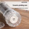 Transparent Glass Manual Grinder for Spices, Cumin, and Peppercorns - Moisture-Proof and Multi-Purpose.