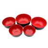 Japanese Style Melamine Bowls Black Red Salad Bowls New Food Containers  Tableware