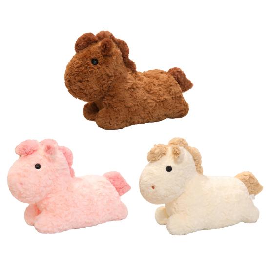 Horse Doll Plush Toy Soft Stuffed Animal Year of The Horse Plush Cute Cartoon Horse Doll for Home Bedroom Sofa Decoration Birthday Gift