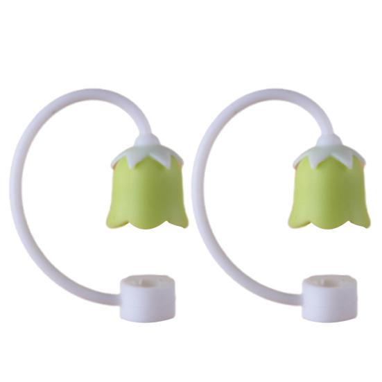 

2Pcs Straw Caps Integrated Sealing Straw Lid Reusable Silicone Straw Covers Dustproof Leakproof Straw Accessories for Cups 10 mm K
