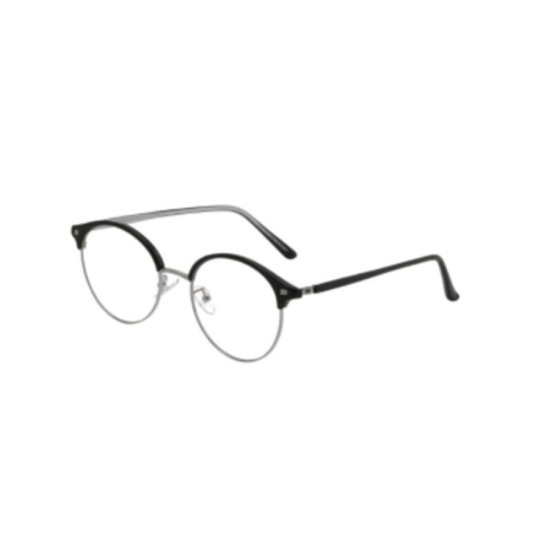 Men s Semi-Rimless Clear Steel Color Glasses G1486_Jelly Purple-Gray
