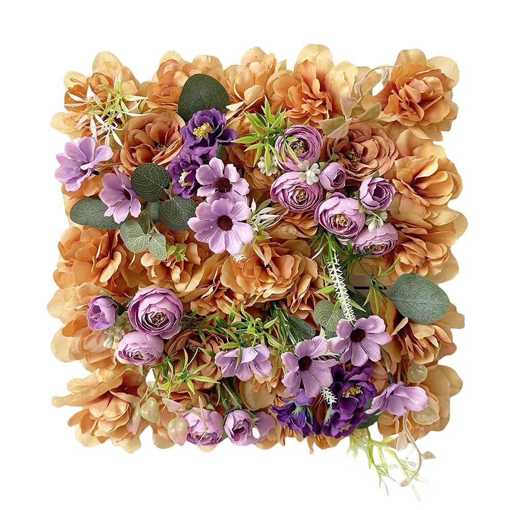 

Multicolor Artificial Rose Flower Wall Silk Petals DIY Accessories Simulation Flower Panel Background Wall оранжевый