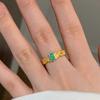 Classic Copper Alloy Zircon Ring Ladies Jewelry Wedding Promise Party Gift