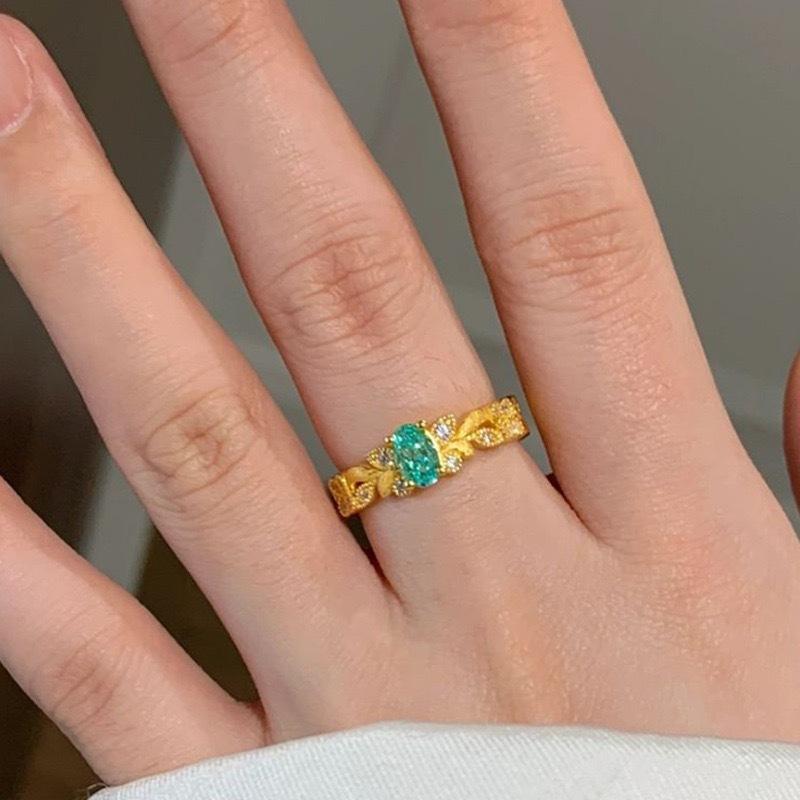 Classic Copper Alloy Zircon Ring Ladies Jewelry Wedding Promise Party Gift