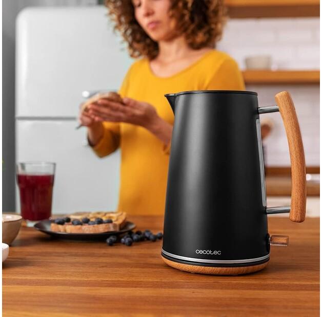 Kettle Cecotec Thermosense 400 Black Woody (01479)