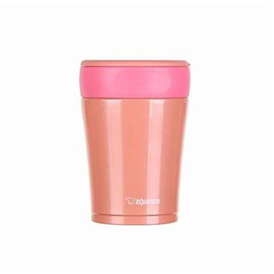 Zojirushi Edelstahl-Speisebehälter mit zerlegbarem Deckel zur einfachen Reinigung Korallenorange [360ml] SW-GA36-DC