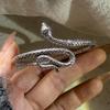 100% Solid 925 Sterling Silver Retro Bracelet for Women Men Vintage Handmade Snake Simple Bracelet Birthday Gift