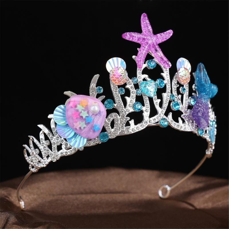 Barockstil Ozean Infanta Kopfschmuck Verbundmetall Accessoire für Hochzeiten Partys Fotografie