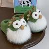 Cartoon cotton slippers women's autumn and winter new indoor home cute warm plush household slippers