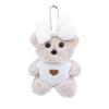 Cute Bow Tie Bear Plush Keychain Cartoon Stuffed Doll Keyring Pendant Bag Charms Couple Backpack Hanging Decoration Lovely Gifts