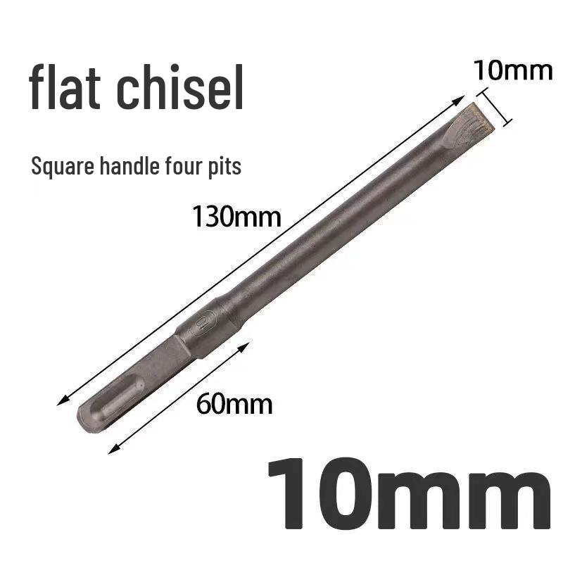 

Electric Hammer Chisel Set: Hex & Square Shank, Pointed & Flat Picks for Concrete and Wall Grooving