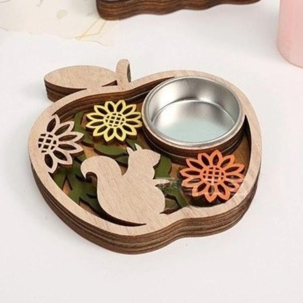 Multi-layered Pumpkin Ghost Candlestick Romantic Wooden Candle Stands  Party Supplies