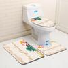 Christmas Bathroom Floor Mat Toilet Three-Piece Set