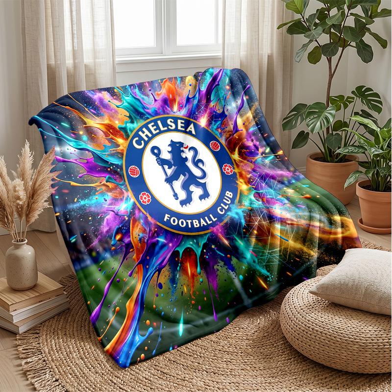 Coperta a tema Chelsea FC Morbida coperta in flanella Coperta morbida da divano Coperta accogliente per divano e letto per la decorazione della casa