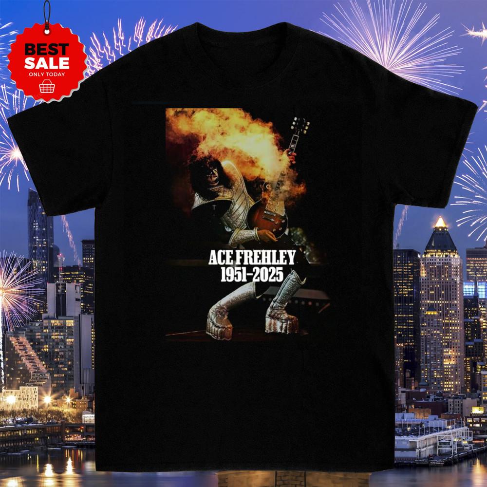 Ace Frehley 1951-2025 Signature Thank You For The Memories T-Shirt MEN Unisex T-Shirt S