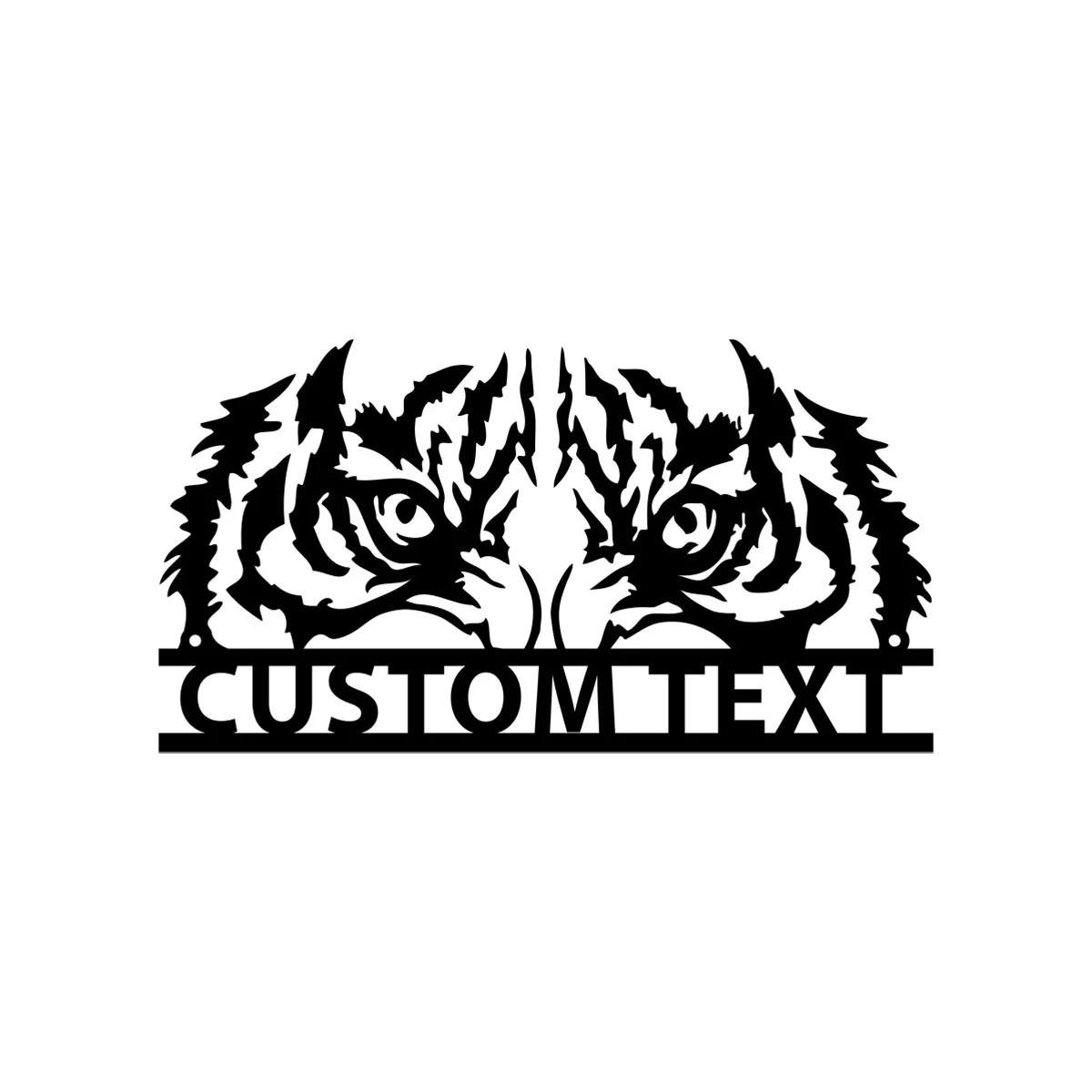 Metal Tiger Wall Art Custom Home Decor Personalized Metal Sign Eye Of The Tiger Wall Decoration