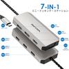 WAVLINK USB-C Dock Quad Monitor, 7-in-1 Laptop Docking Station, Dual 4K DP, 4K HDMI, 1080P VGA, 480Mbps USB 2.0-A Multiport Adapter for MacBook, Dell