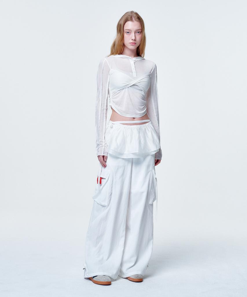 2113 Studio Ruffle Micro Mini Wrap Skirt White
