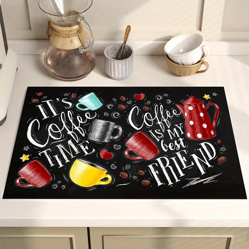 Многофункциональный коврик для мытья посуды Диатомовая грязь Впитывающий коврик Супервпитывающий Износостойкий Коврик для кофемашины Декор кухонного стола 30x40cm