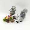 Mini Simulation Squirrel Animal Figurines Miniatures Artificial Fake Squirrel Christmas Table Decorations Children Birthday Gift