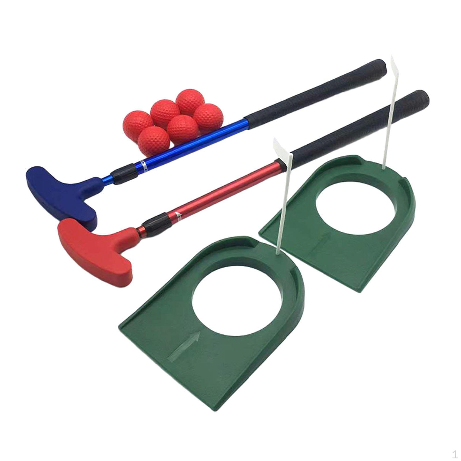

Выдвижной паттер для гольфа с чашками для паттинга и набором мячей для тренировок на заднем дворе With Flag