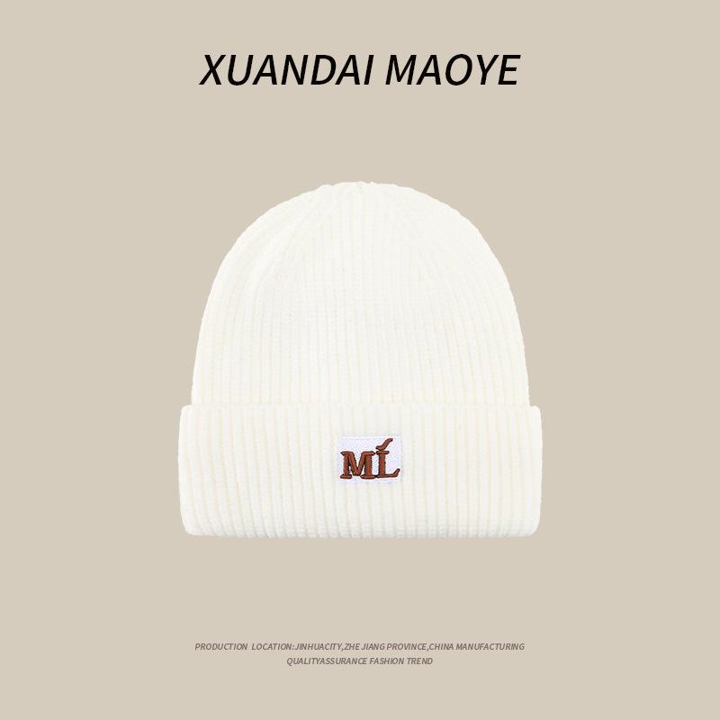 Autumn and Winter Wool Hat for Women Plush New Korean Knitted Hat Versatile Warm Ear Protection and Thickened Fashion