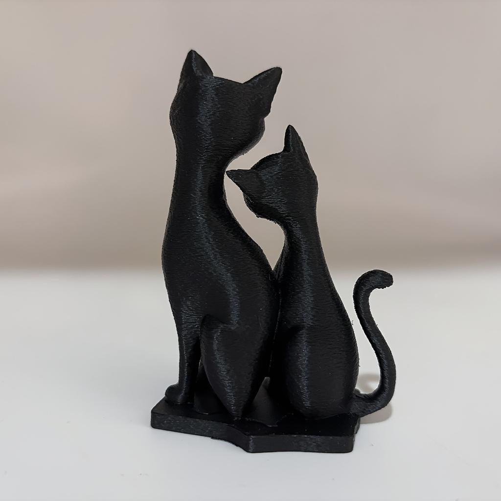 Rodinné sošky koček a dětí, Intimní interaktivní sochy koček, Roztomilé dekorace kočičího páru, Ideální dárky pro milovníky koček