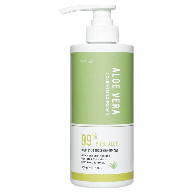 Cosmate Real Nature Aloe Vera Cleansing Foam, 1 pcs, 500ml