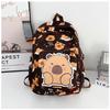 Schoolbag backpack new 1011 cartoon cute printing large capacity high value college style casual simple spine protection schoolbag