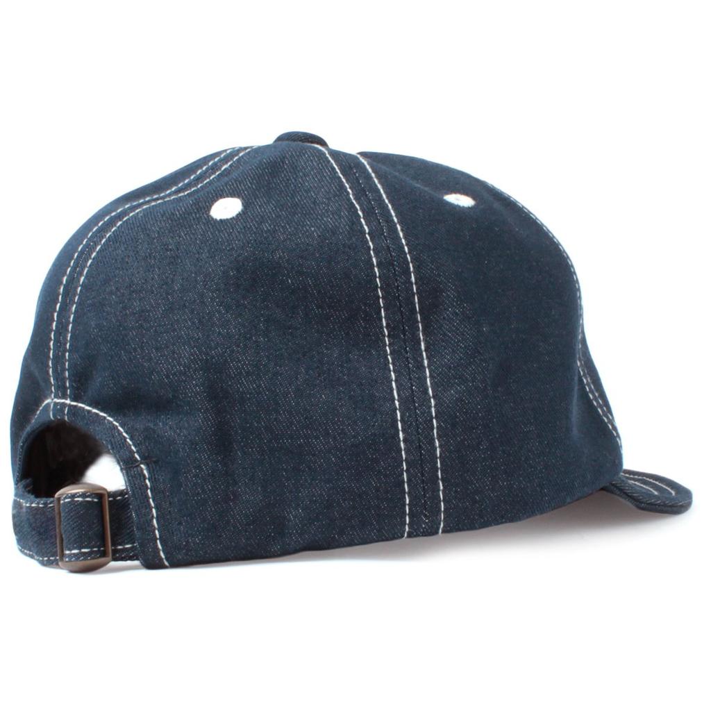 Basic Quench Umpire Short Denim Ball and One Size Fits All Number Cap, Brim, Cap, Indigo, All-Season, Women's Men's, (JP, Size, 62.0 cm, 64.0 cm,