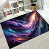 Dreamy Galaxy Universe Space Stars Black Hole Earth Rug for Bedroom Living Room Sofa Home Doormat Decor,Kid Non-slip Floor Mat