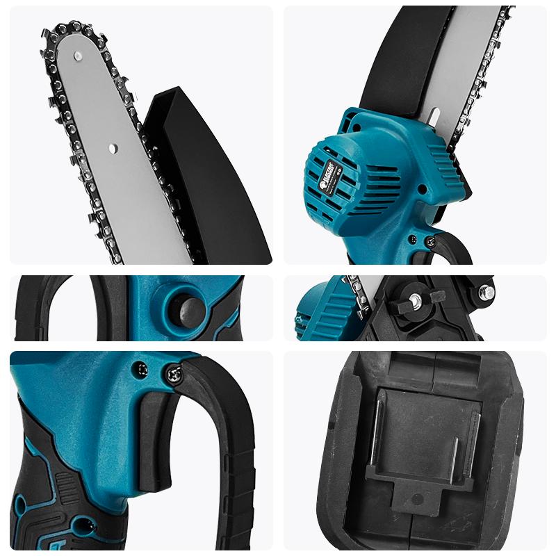 1700RPM 6 Inch Mini Li-Ion Electric Chainsaw One Hand Portable Electric Saw Fit 18V Makita Battery (No Battery)