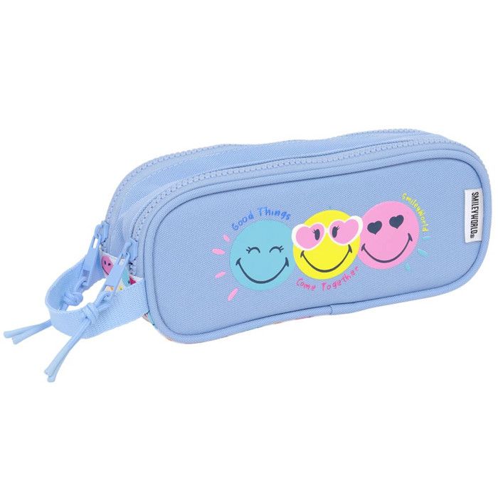 Trousse Rectangulaire Smiley World Heureux 21 CM - 2 Cpt