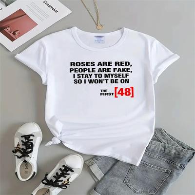 Short-sleeved T-shirt European and American Summer New Women's Fashion Casual Home Commuting Versatile Round Neck Short-sleeved T-shirt