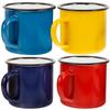 4Pcs Vintage Enamel Mug Set Durable Water Cups for Home Office Cafe Restaurant Camping Tableware Camping Tableware Set