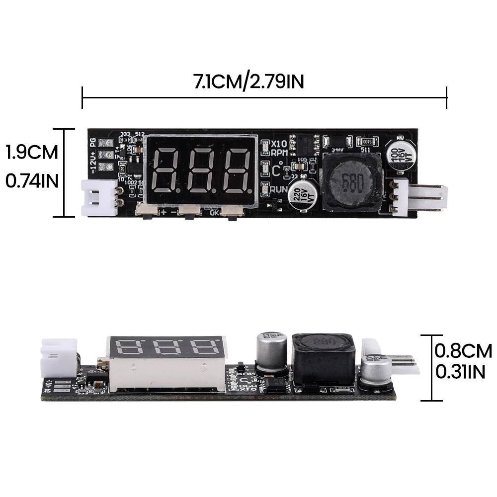 12V 2A DC PWM 2-3 Wire Fan Temperature Control Speed Controller Driver Module for Chassis Computer Noise Reduction Module