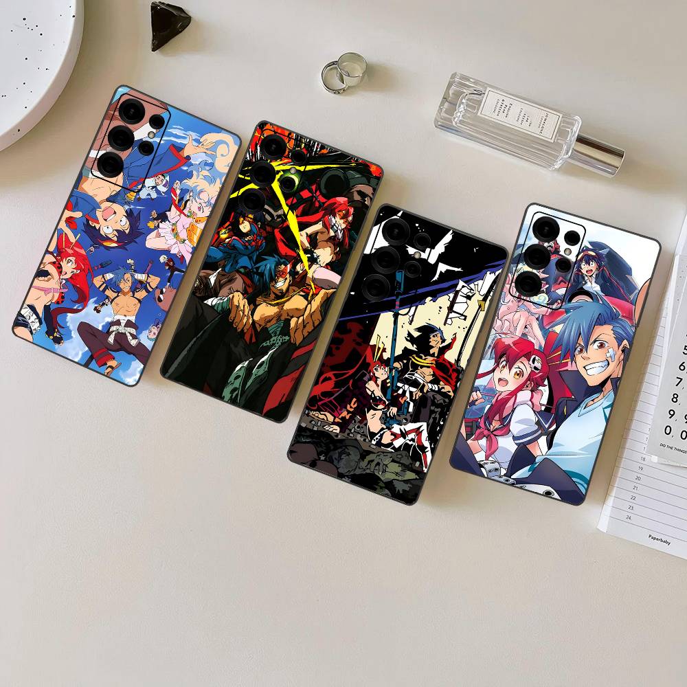 Gurren Lagann Anime Phone Case For Samsung S 24 Fe 25 Ultra Plus 20 Lite 21 30 22 23 24 22 Ultra 5G Fundas