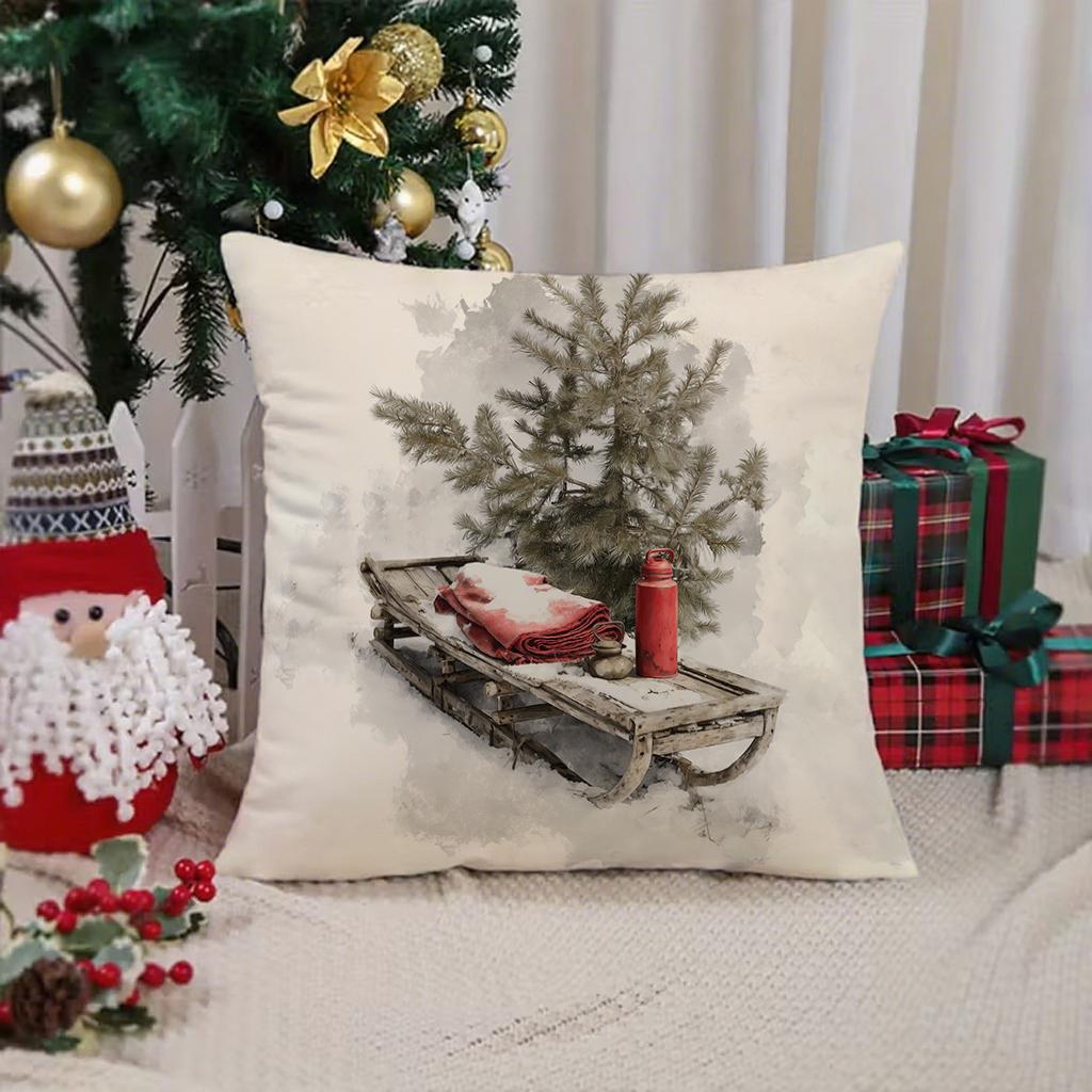 Weihnachtliche Kissenbezüge mit entzückenden DruckenGeeignet für Sofa Auto Schlafzimmer dekorativer Kissenbezug Kissenbezug