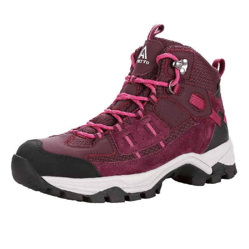 Hantu hiking shoes women's spring and autumn waterproof and non-slip shoes high-top outdoor women's shoes professional climbing shoes tactical hiking