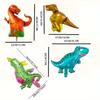 4pcs Cartoon Mini Dinosaur Aluminum Foil Balloons Birthday Party Background Decoration Indoor Outdoor Photography Props