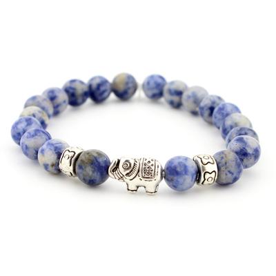 1Pcs Lava Stone Bracelet Agate Elephant Bracelet for Men and Women