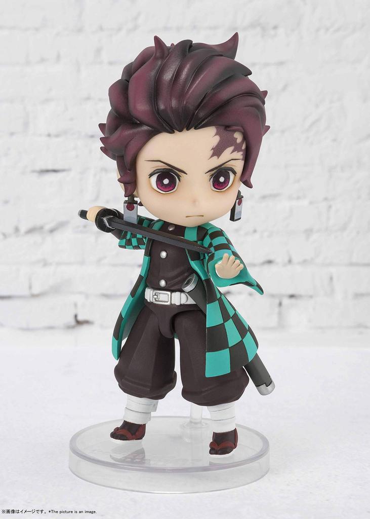 TAMASHII NATIONS Figuarts Mini Demon Kimetsu No Yaiba Tanjiro Kamado 90mm PVC ABS Painted Action Figure Slayer Approx. &