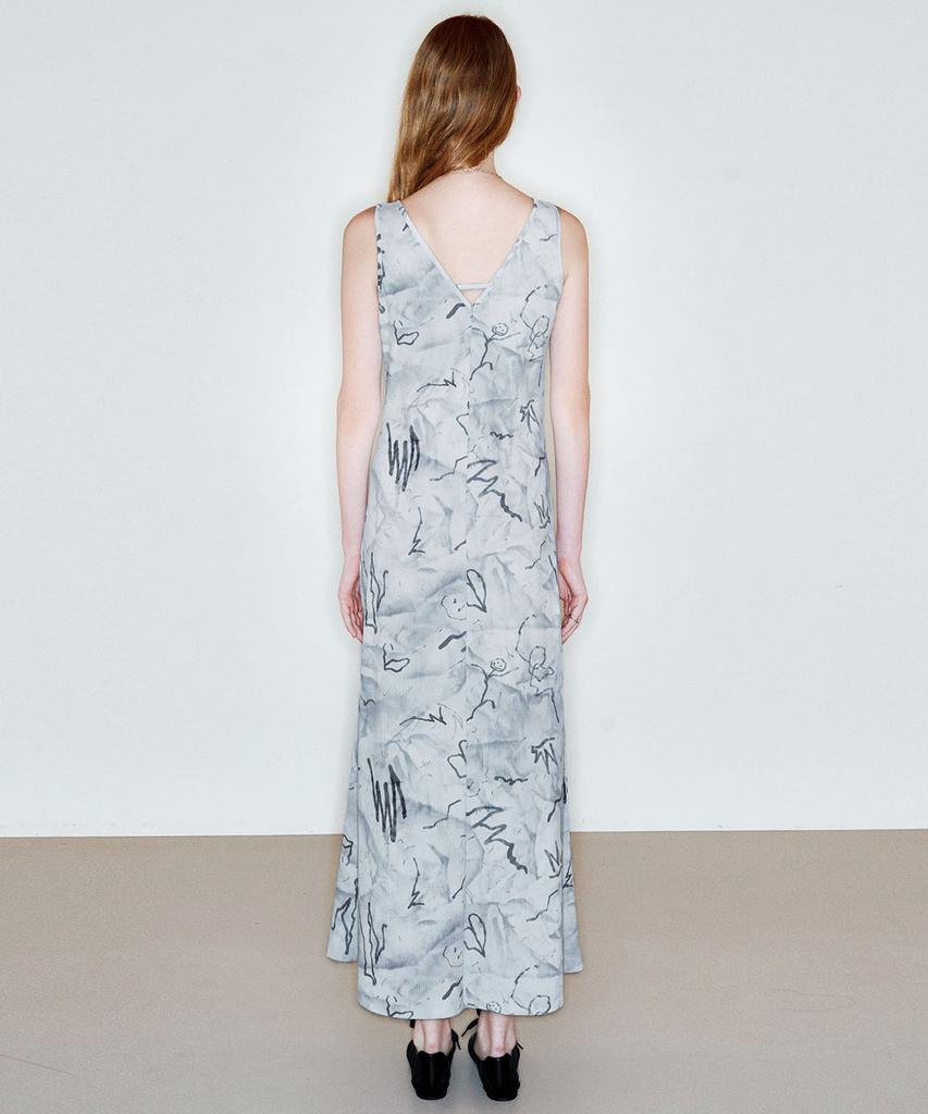 Ssikeoseun Drawing Sleeveless Dress_Grey