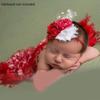 Unique Lace Embroidery Newborn Photography Props Soft Wrapping Cloth Photoshoots Baby Girls Photo Shoot Accessories
