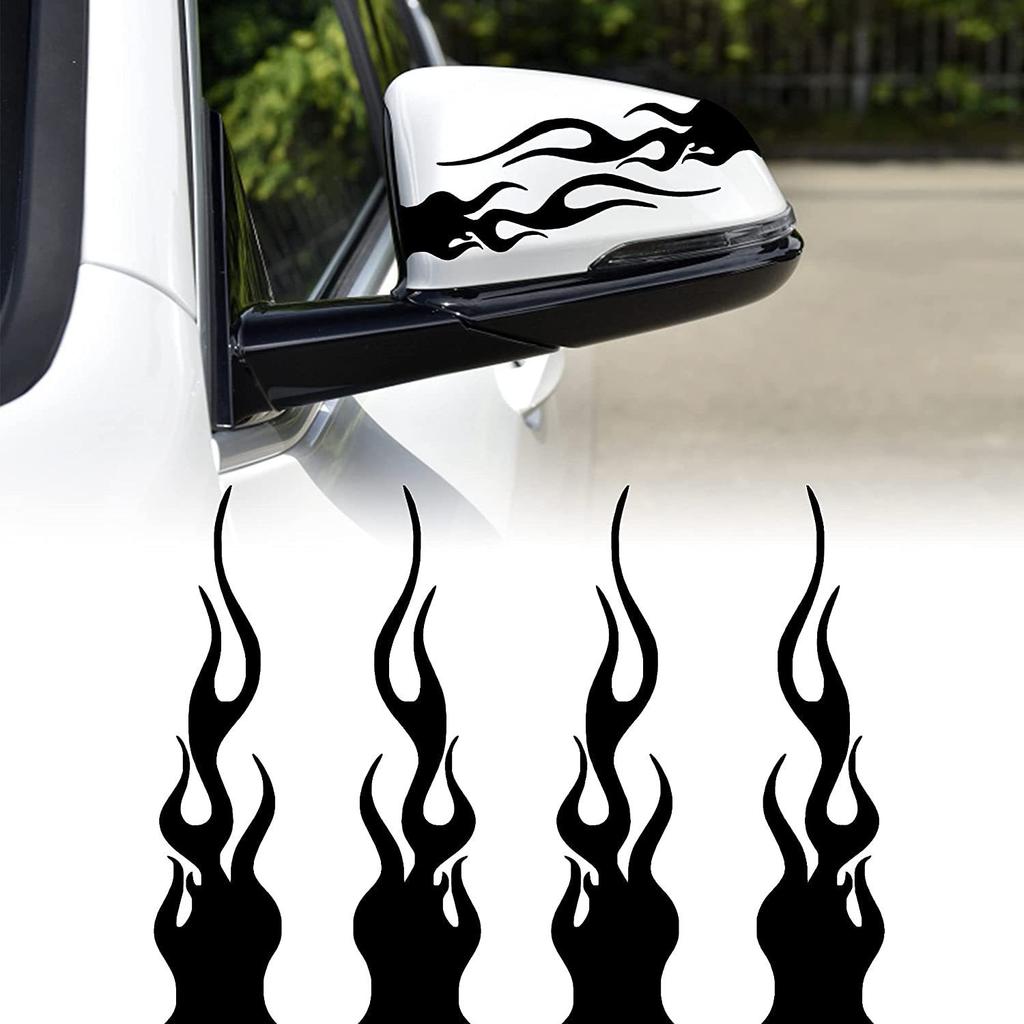 Flame Reflective Car Sticker Motorsport Flame Stripe Sticker Motorcycle Bike Skateboard DIY