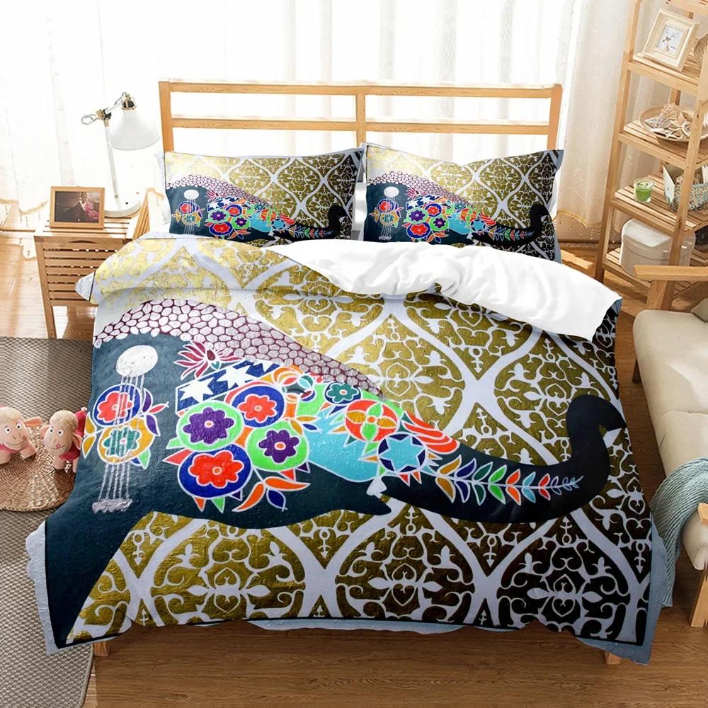 New Boho Dekbedovertrek 240x20 North America High Quality Premium Bohemian Beding Warm Comforter Set Chinese Soft Duvet Cover Double Sized Dimensions