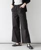 atONE Baggy Cargo Stretch Wide Elastic Baker Size Black ATC-0030 Wide-leg Pants, Chino, Pants, Denim, Women's, M,