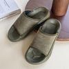Men's Outer Slippers Premium Outdoor Casual Non-slip Wear-resistant Word Beach Shoes 371299 Olive green-J